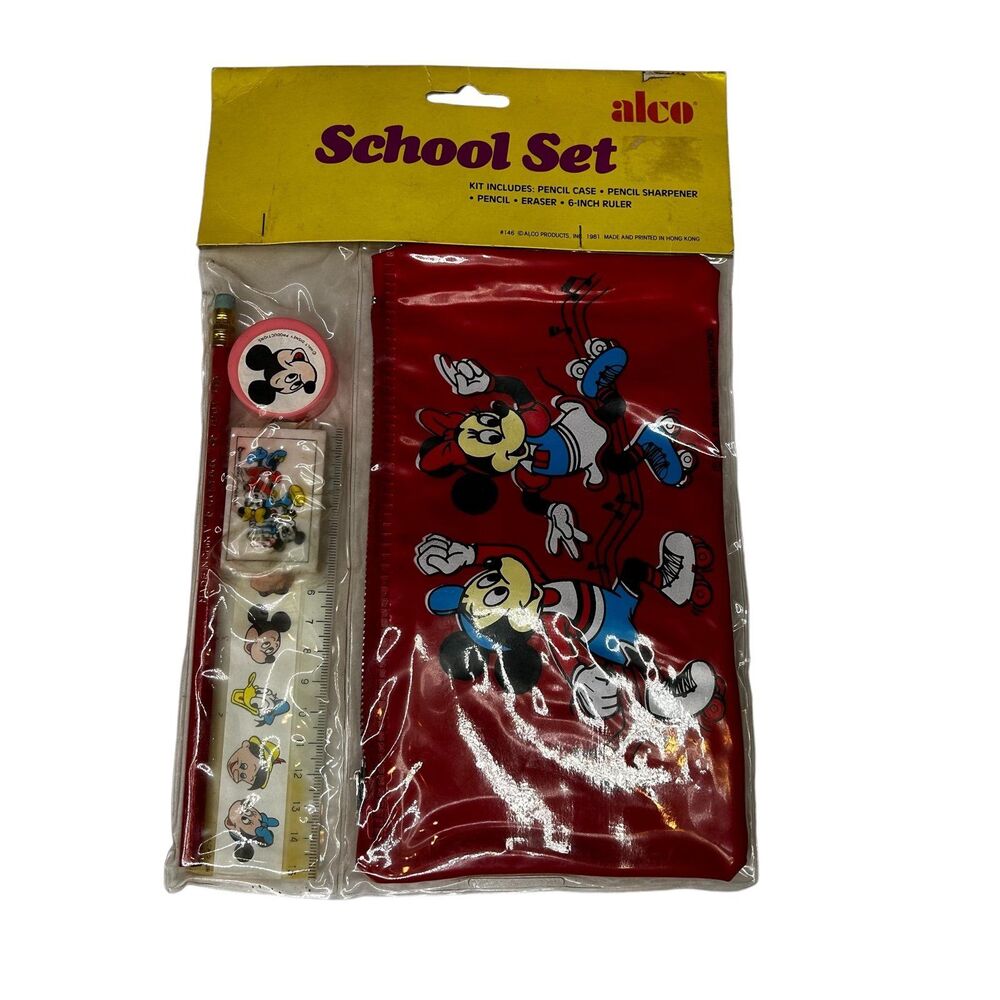 Vintage Disney Mickey and Minnie mouse 80s 1980s 90s 1990s school